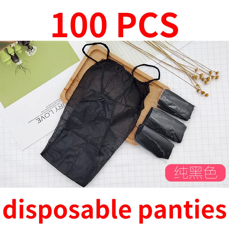 Black Travel Sweat Steam Sauna Breathable Disposable G-string Panties Underwear T-back Saloon Spa Underwear Women Underwear