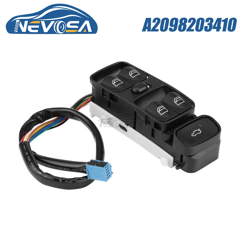 

NEVOSA Кнопка оконного переключателя с автоматическим управлением для MERCEDES C CLASS W203 C180 C200 C220 2038210679 A2038210679 A2038200110