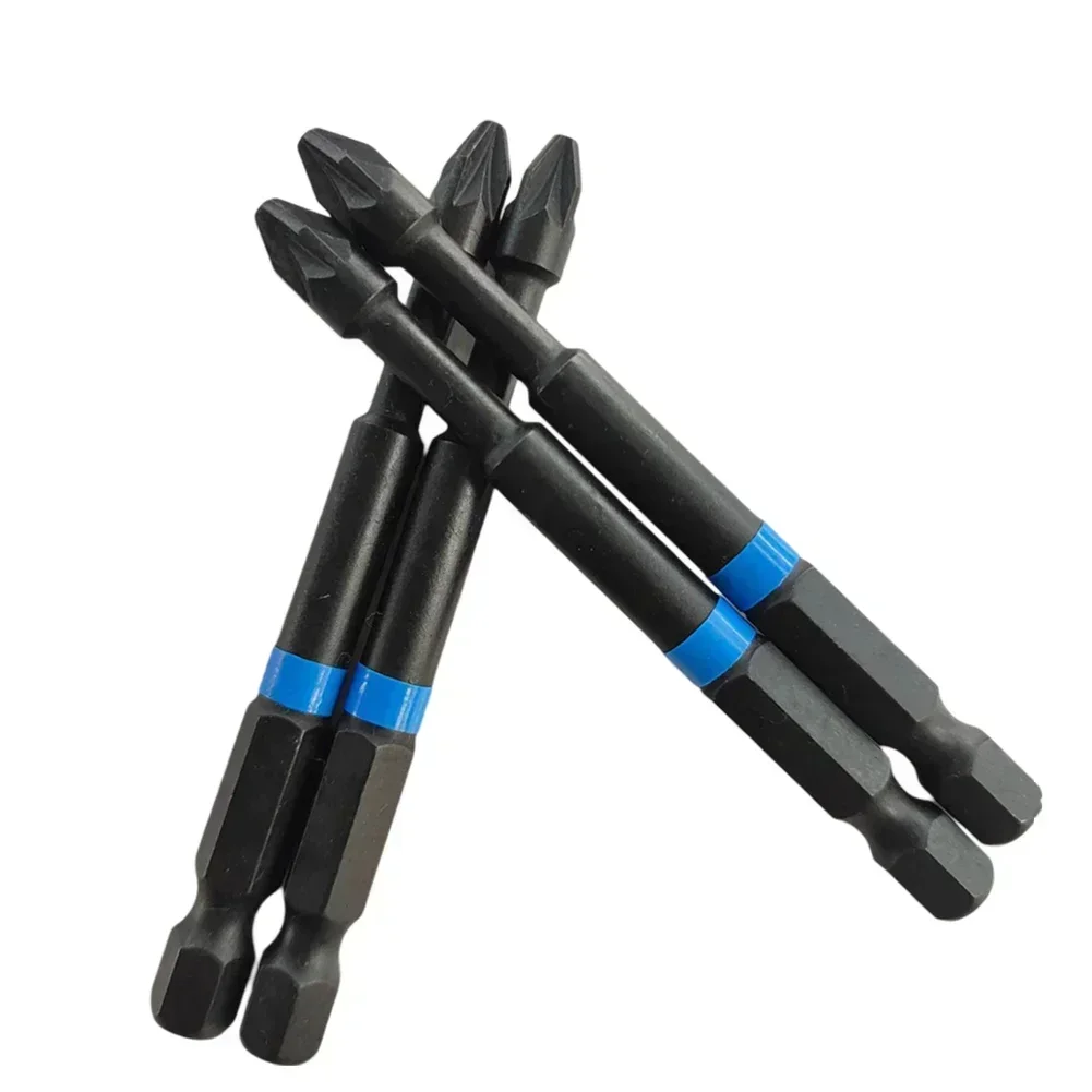 5Pcs PZ1 PZ2 PZ3 Eletric Screwdriver Bits 75mm Screwdriver Set 1/4 Inch Hex Shank Magnetic Driver Bit Non-slip Batch Head Cross