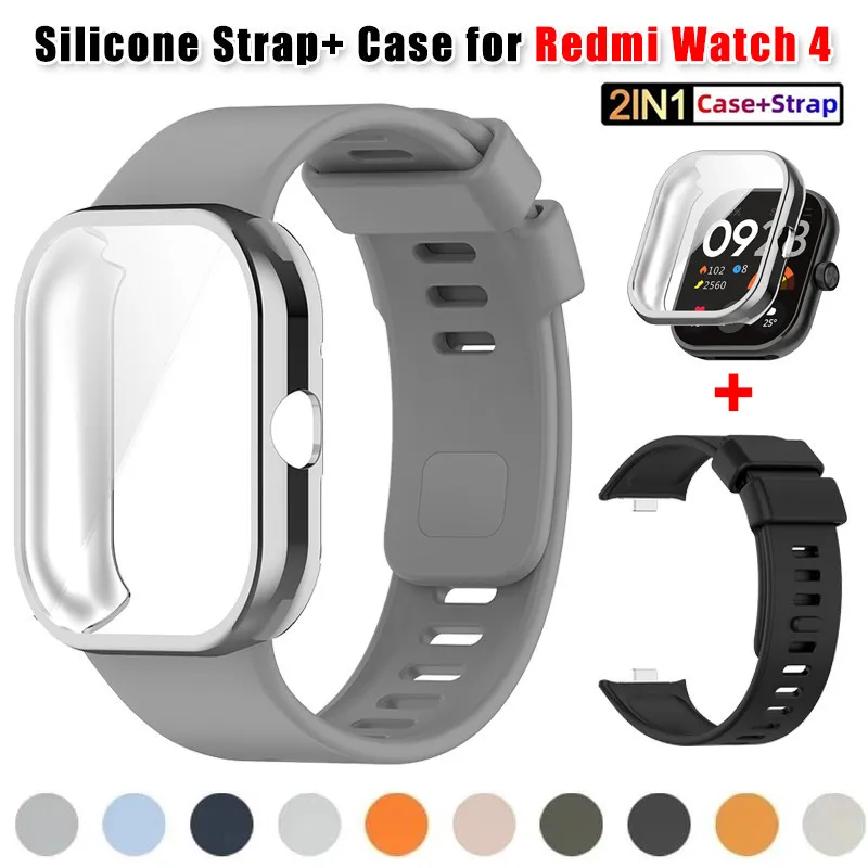Silicone Strap & TPU Protective Case Set - Transparent Soft Watchband & Shockproof Cover Accessories