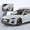 1/18 Audi RS6 Avant Station Wagon Alloy Car Model Diecasts Metal Sports Car Vehicles Model Simulation Sound Light Kids Toys Gift 2