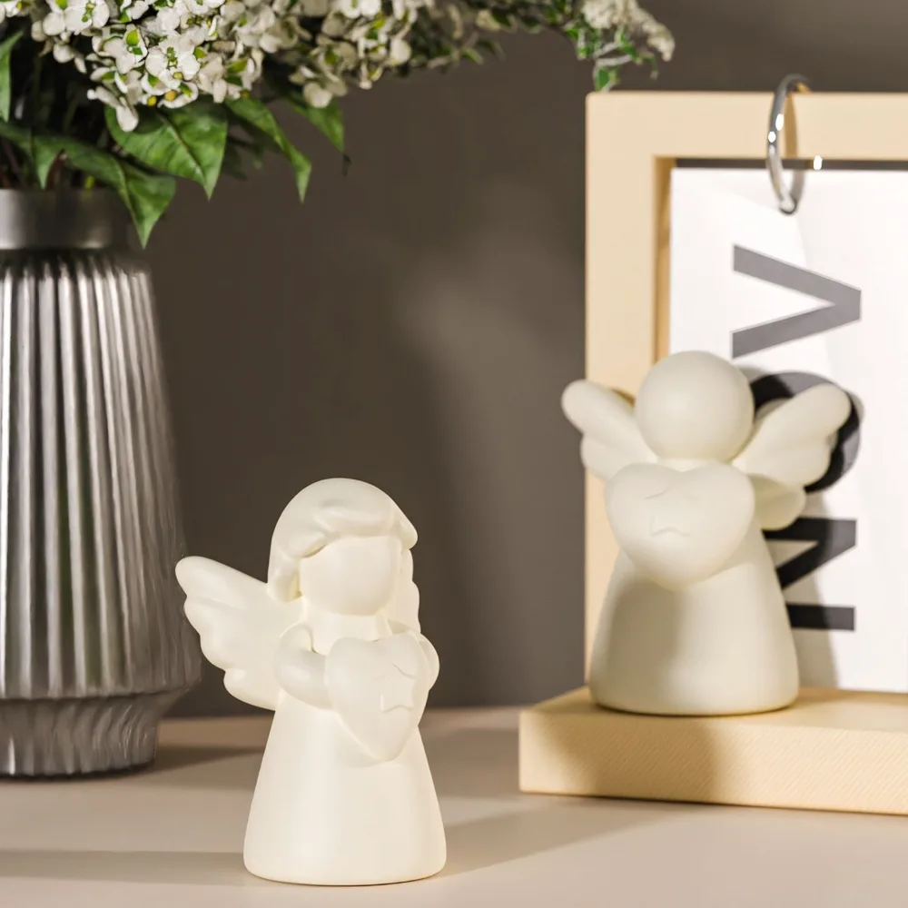 Heart Wings Angel Silicone Candle Mold - Detail View 5
