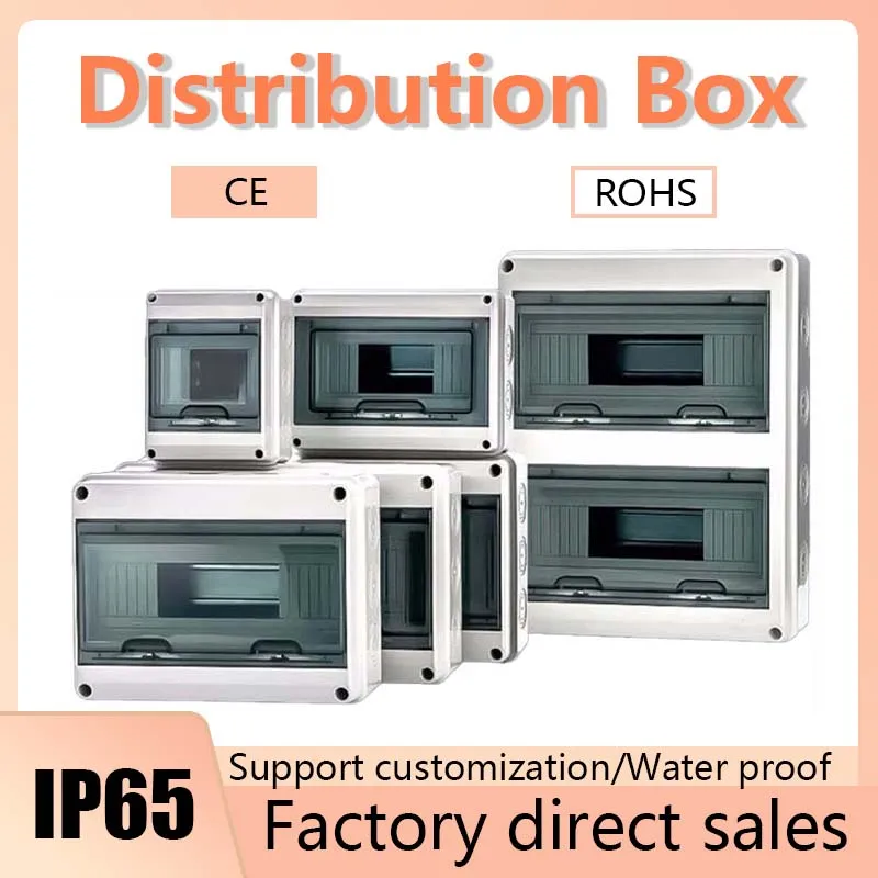 Outdoor Electrical Box Circuit Breaker Distribution Box Outdoor Electric Junction Box 5/8/12/18/24Ways Power Distribution Protections