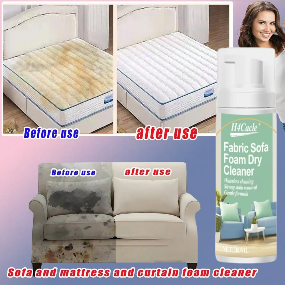 Fabric Sofa Foam Dry Cleaner Multi-Functional Cleaning No Need Water To Clean Suitable for Sofas, Curtains Carpets and Clothing