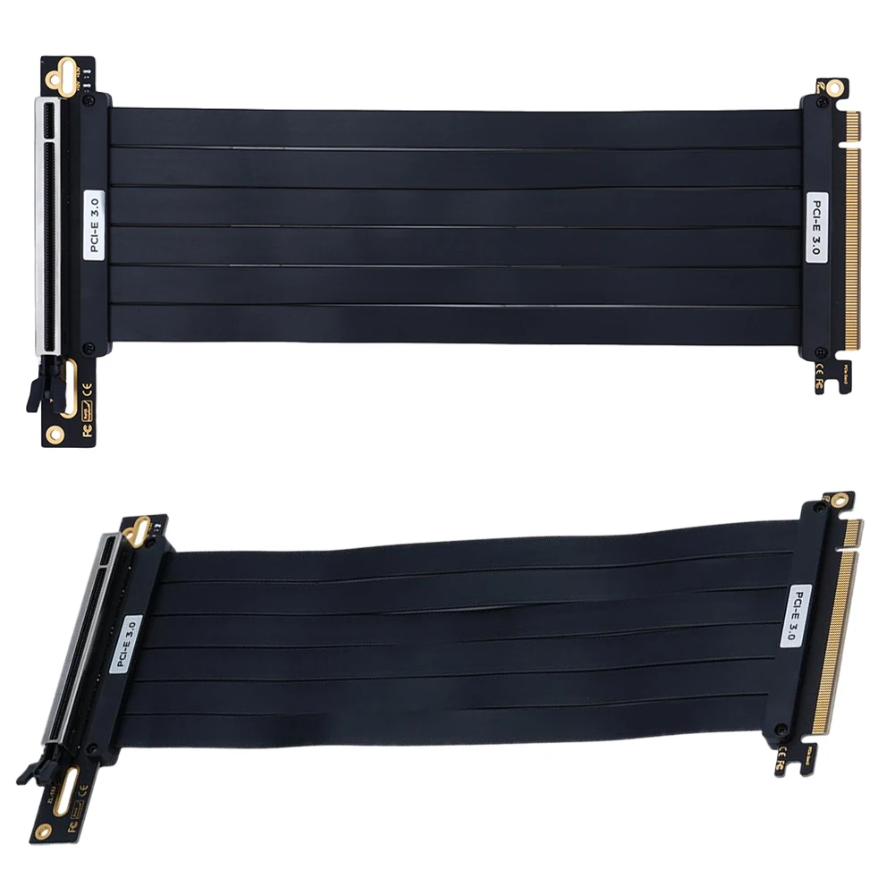 PCI-E 3.0 Riser Cable PCI Express Gen 3 GPU Extension Cord EMI Shielded Graphics Card Extension Cable PCIE 3.0 Extension Cable
