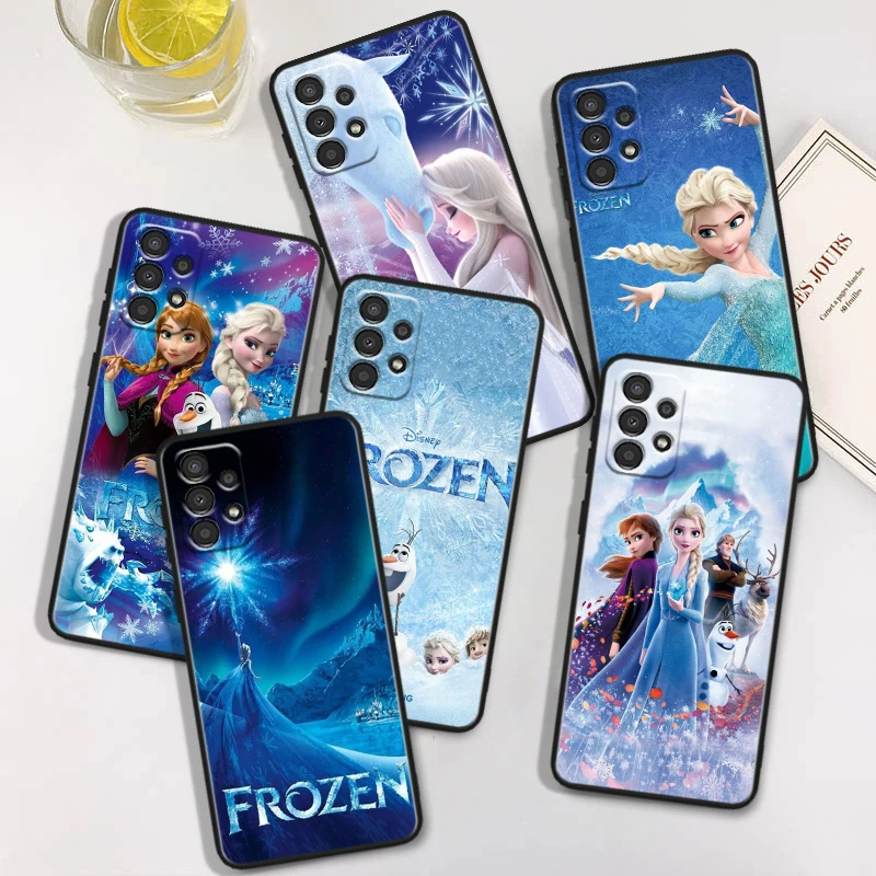 Disney Frozen Elsa Cute Per Samsung Galaxy A91 A81 A71 A51 A42 A31 A21S A12 A11 A04 S E A02S A01 Core Black Phone Case