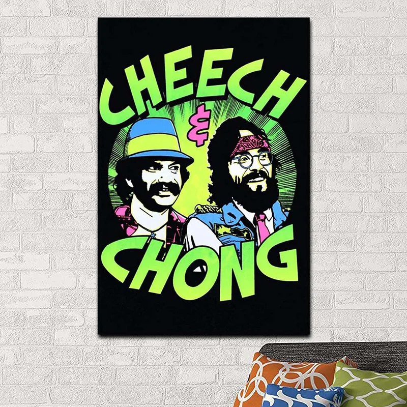 Cheech & Chong Poster Comedy Duo Next Movie Toke It Out Man Canvas
