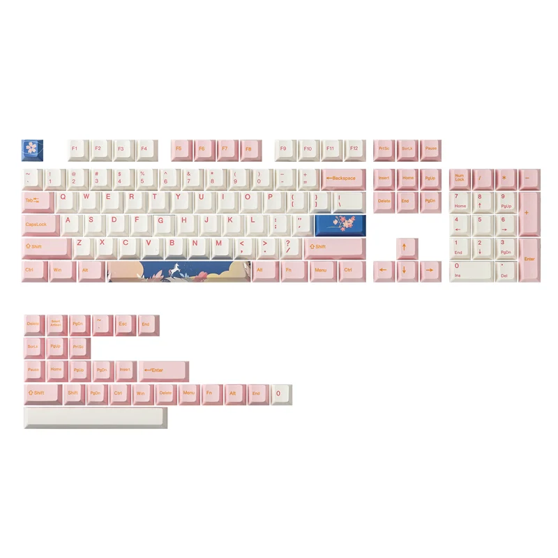 Idobao-teclas Mecânicas do Teclado Pbt Abs Retro Coreano Japonês Tiro Duplo Transparente 9009 - Imagem 3