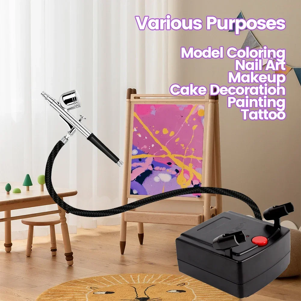 Adjustable PSI Airbrush Kit Dual-Action Airbrush Paint Spray Gun
