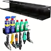 Pneumatic Tool Holder and Aerosol Rack Combo, Wall Mounted Metal Spray Can Bottle Holder Air Tool Organizer Rack for Garages 1
