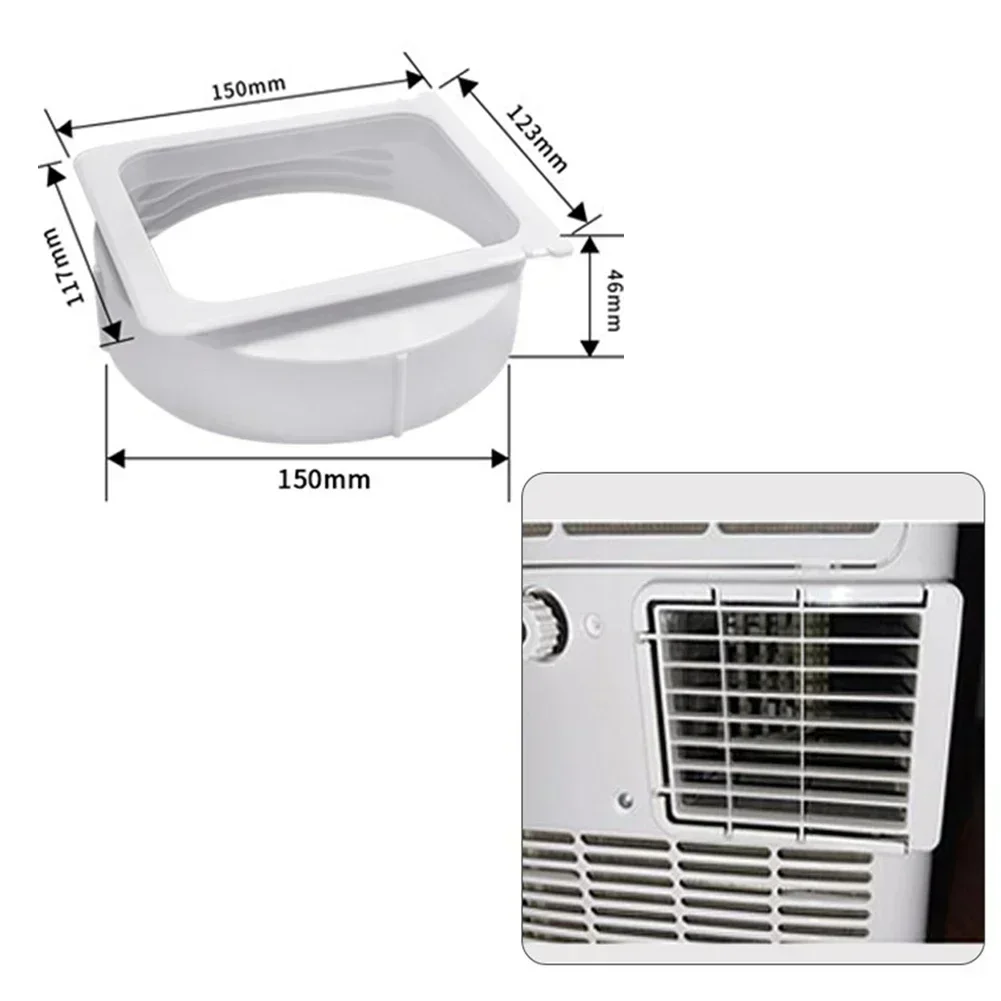 Adaptador Para Manguera De Aire Acondicionado Portátil (15cm) - Blanco/gris