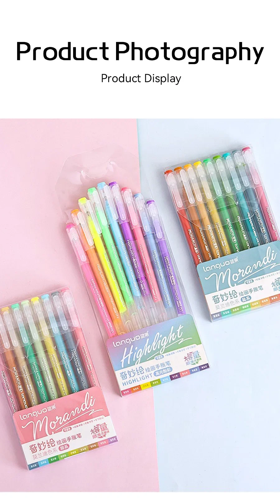 9-teiliges Set Morandi Color 0,5 mm Gelstift für Studenten, Schreiben, Malen, Skizzieren, Handkunstmarkierungsstifte, glatte Tinte, Schreibwaren, Geschenk – Detail 7