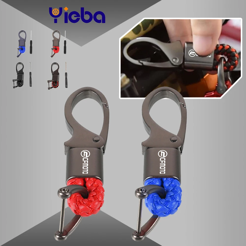 

Motorcycle For CF MOTO 400NK 400 NK 650NK 150NK 250NK 400GT 650TR-G 650MT Keyring Metal Braided Rope key Ring Keychain CF moto