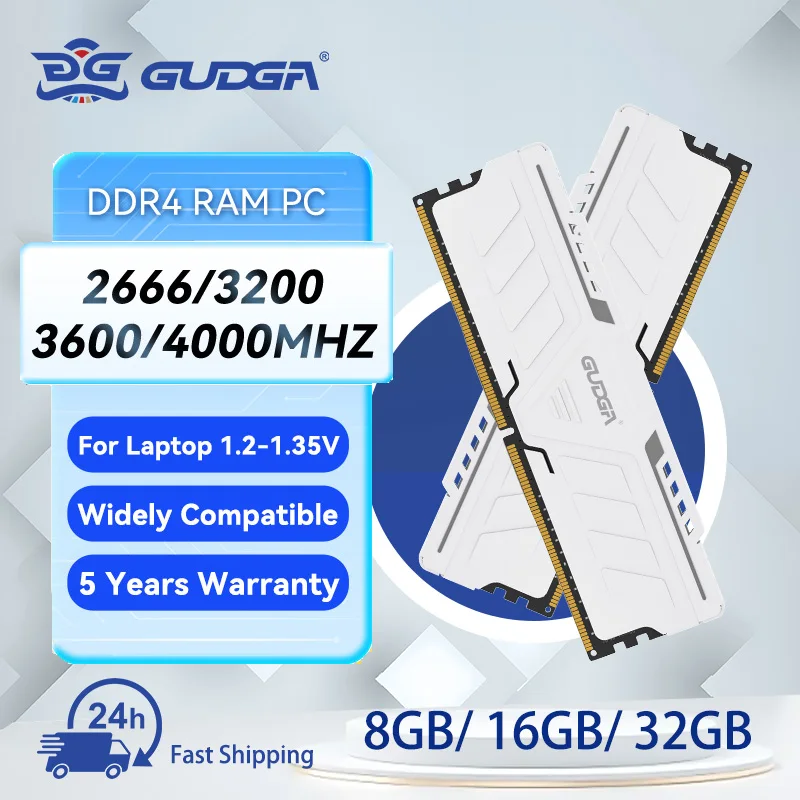 Mémoire de bureau GUDGA DDR4 32 Go 16 Go 8 Go 3200 MHz Memoria Rams pour PC4 Mémoire de jeu de bureau Prise en charge de la carte mère Mémoire DDR4