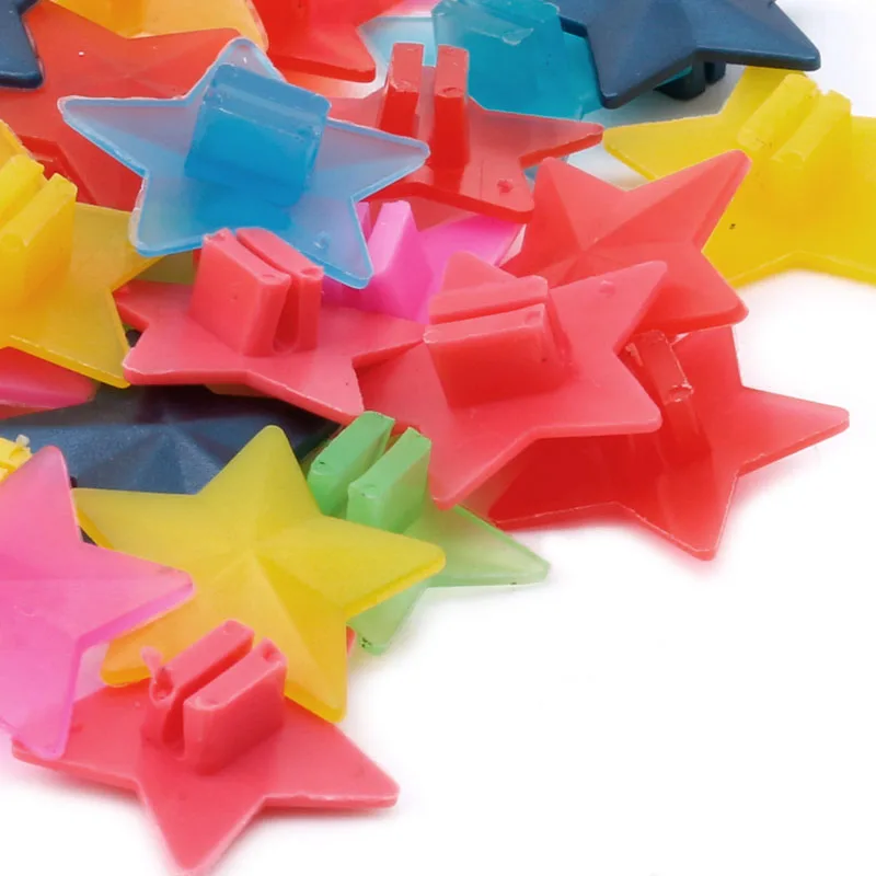 Plastic Wheel Spoke Colorful Star Decoration MTB Cycling Bike 36pcs