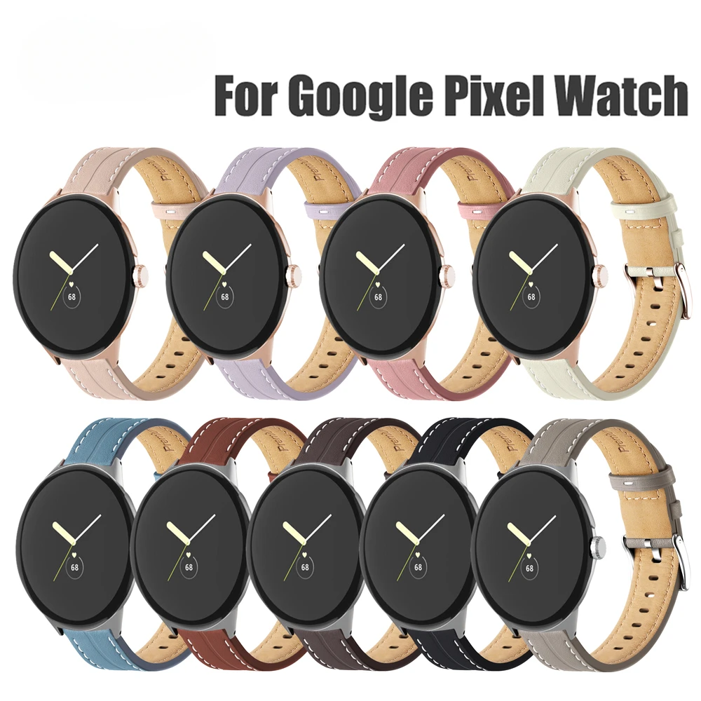 

Ремешок из натуральной кожи для Google Pixel Watch 2022, сменный ремешок для часов Pixel Watch, кожаный ремешок для наручных часов