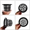 50Pcs Black White Soilless Mesh Plant Grow Pot， Net Basket Holder Vegetable Nursery Cup tray Sponge Hydroponic Colonization Pots 4