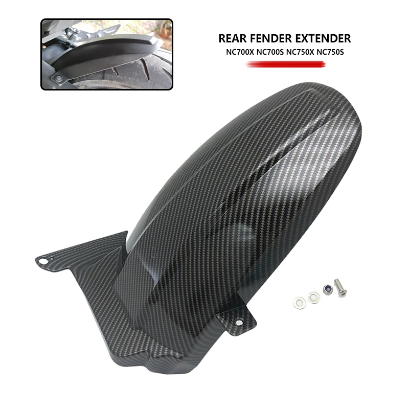 

For HONDA NC750X NC700 NC750 S/X NC750S NC700S NC700X 2012-2022 2023 Motorcycle Carbon Fender Rear Extender Hugger Mudguard