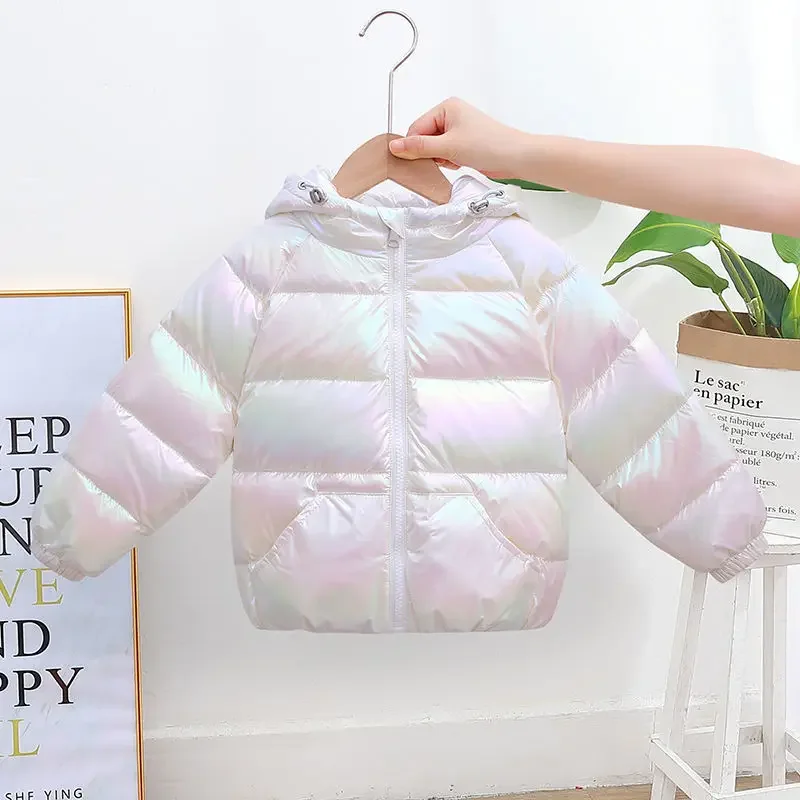 

Toddler Girls Winter White Duck Down Jacket Children's Autumn New Boys Thickening Baby Coats Kid Hooded Outerwear Tide Snow Play