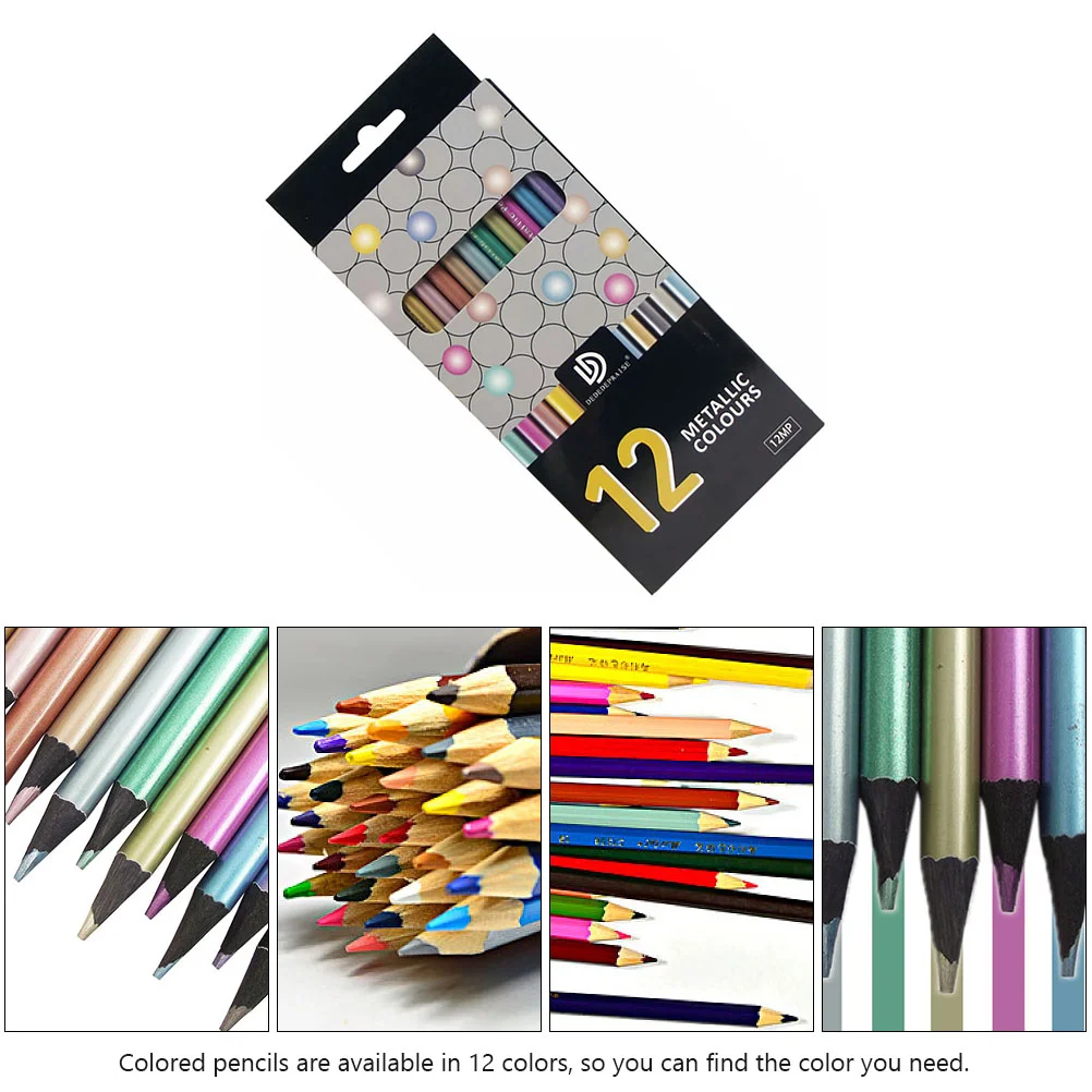 

Colored Lead Kids Gifts Artists Pencils Metallic Presents Practice Sketching Graphite