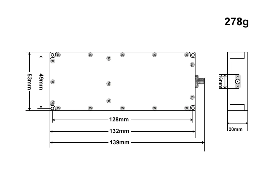 70W LoRa+Gan 모듈 LDmos 순환기 내장 모듈 노이즈 발생기 800-900MHz 900-1100MHz 400-700MHz 5.8G 5.2G 1.2G 2.4G 1.5G