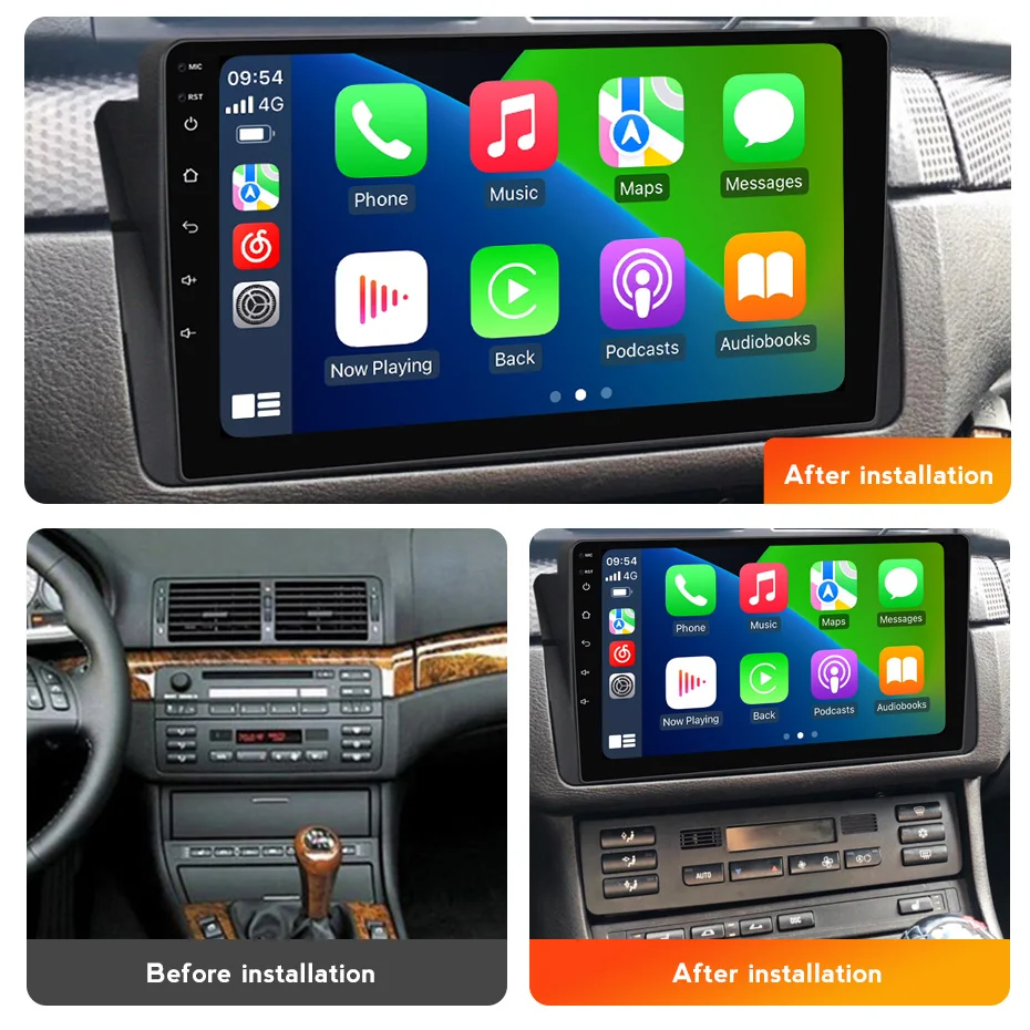 Limitation de l'autoradio Android tactile, GPS, WiFi, DSP, 4G Permanence  Carplay, BMW Série 3 E46, M3, 318, 320, 325, 330/335, 1998-2005, 7 pouces -  AliExpress