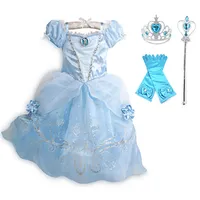 Costume de princesse pour enfants, robe fantaisie à fleurs, pour noël, anniversaire, carnaval, déguisement raiponce Belle, nouvelle collection 2024 2