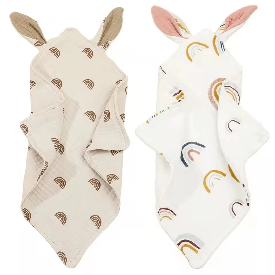 Newborn Baby Cotton Muslin Blanket Sleeping Dolls Towel Baby Bibs Burp Cloths Infant