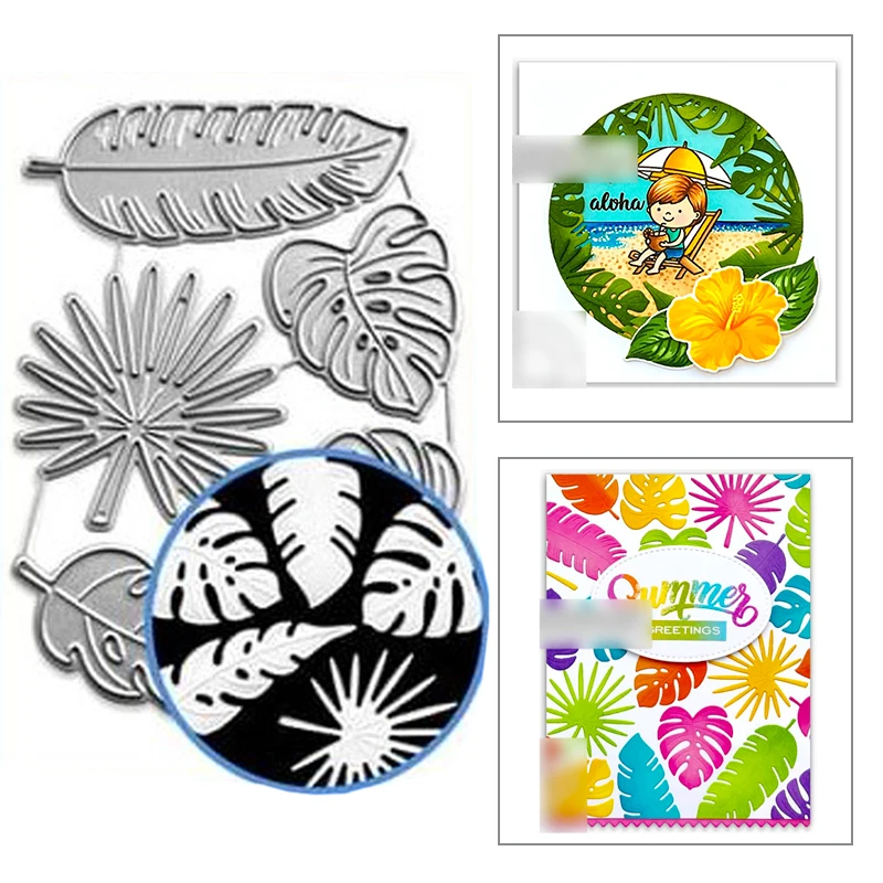 2022 New Plant Banana Leaf Split Leaf Vines Metal Cutting Dies For Diy Craft Making Paper Greeting Card Scrapbooking No Stamps