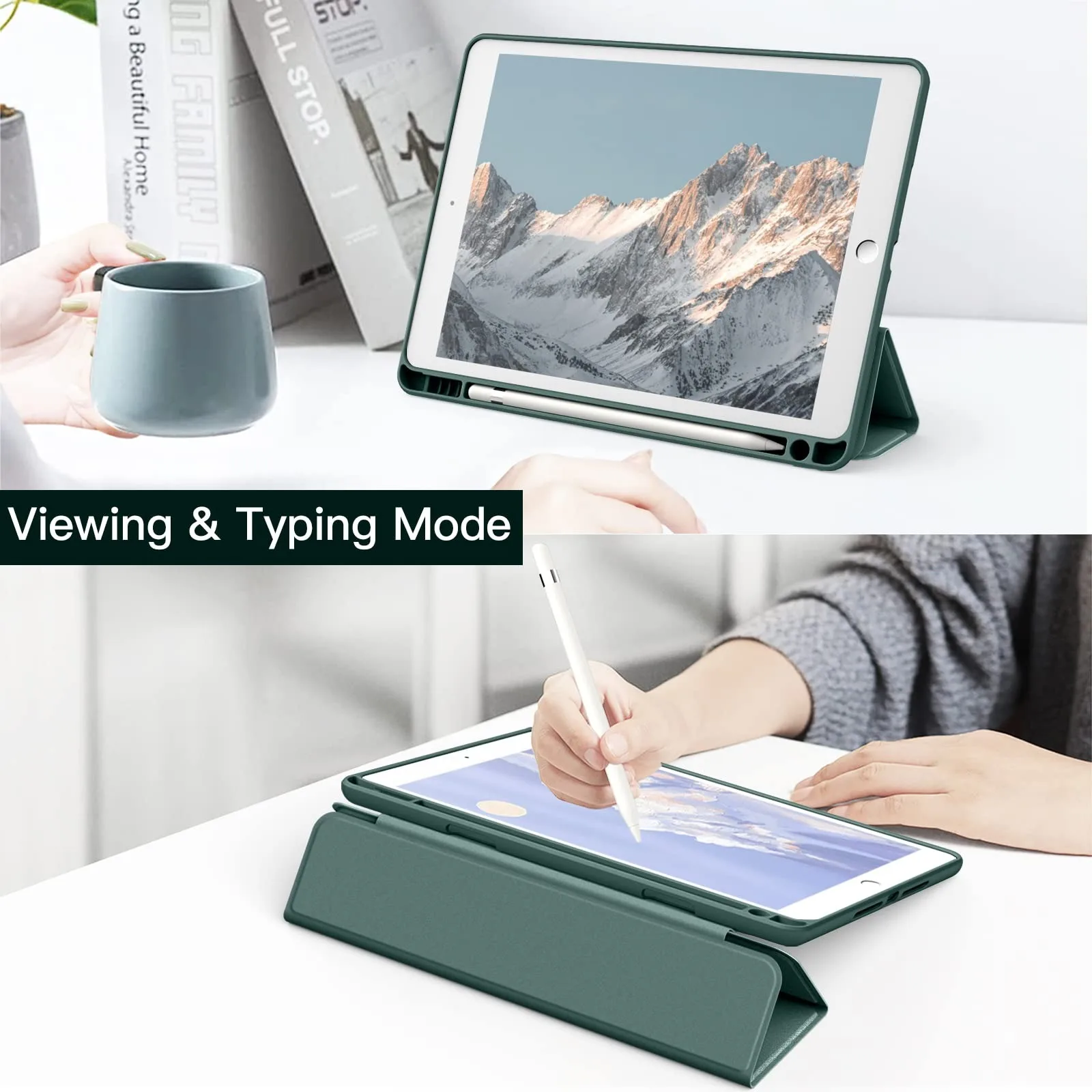 iPad 10.2-Inch Protective Case with Pencil Holder and Accessories