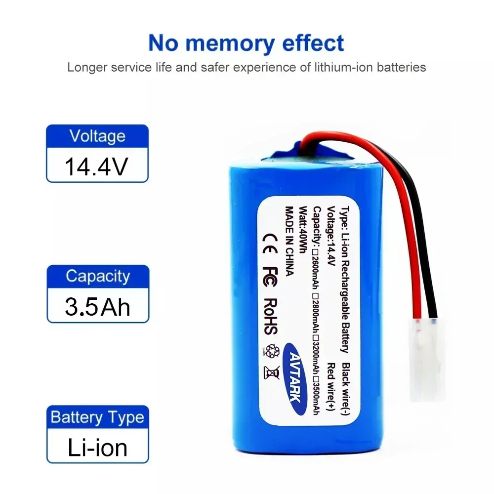 

2023 Upgrade 14.8v 3500mAh 18650 Li-ion Battery for Xiaomi G1 Vacuum-Mop Essential MJSTG1 Robot Vacuum Cleaner Batteries