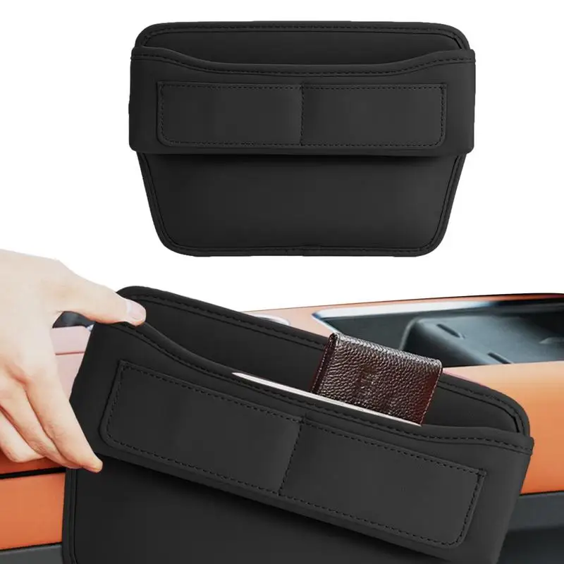 

Car Seat Gap Storage Box Universal Long Lasting Durable Space Saver Improved Convenience Luxury Soft Extra Storage car Organizer