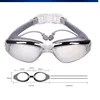 -1.5 To -7.0 Adult Myopia Silicone HD Clear Lens Anti Fog Swimming Goggles Swim Eyewear Custom Different Degree Left Right Eye 2