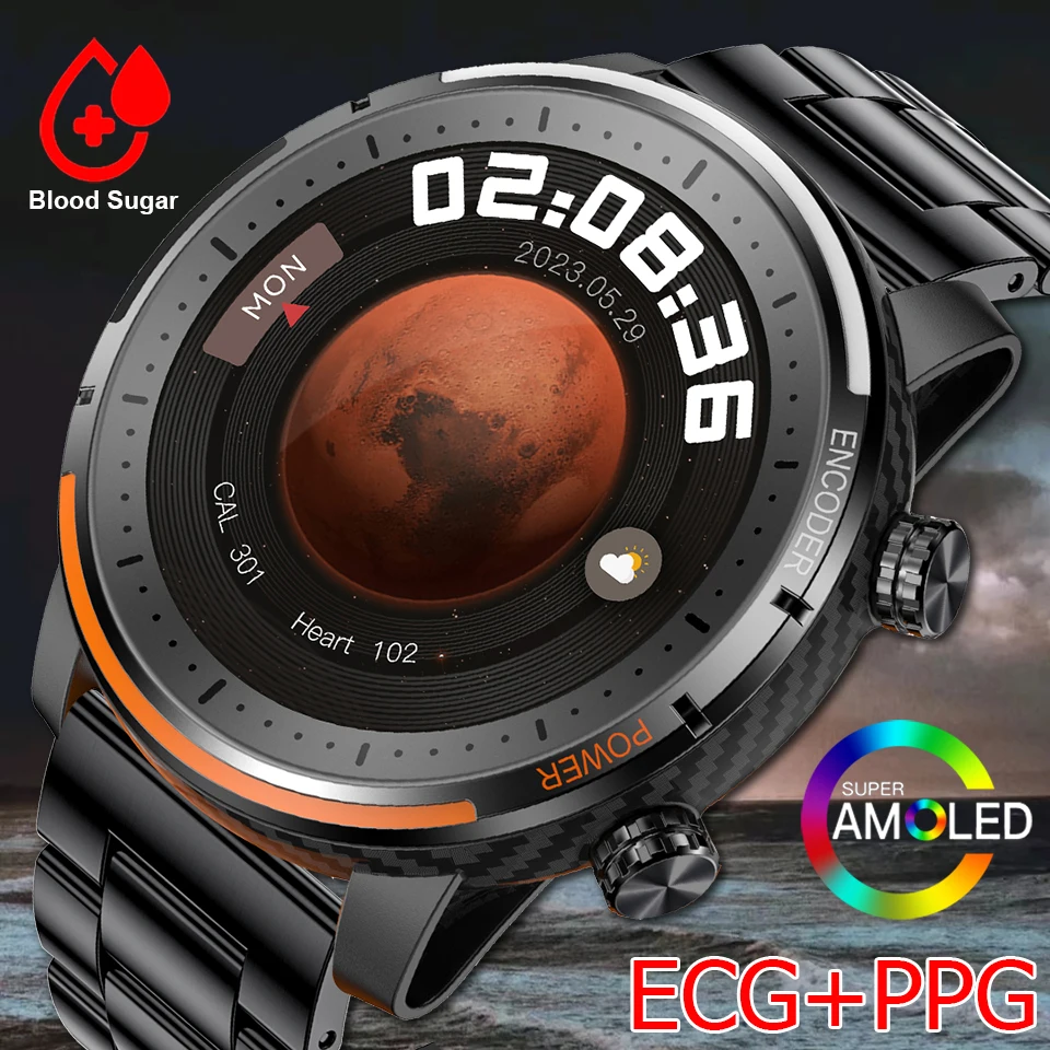 

QW66 Smart Watch ECG+PPG Bluetooth Call Body Temperature Blood Sugar Fitness Tracker 100+ Sports Waterproof NFC Smart Watch
