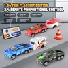 1:64 Metal Alloy Proportional Remote Control Vehicle Model 2.4GHz Mini Simulation RC Car With Trailer 4