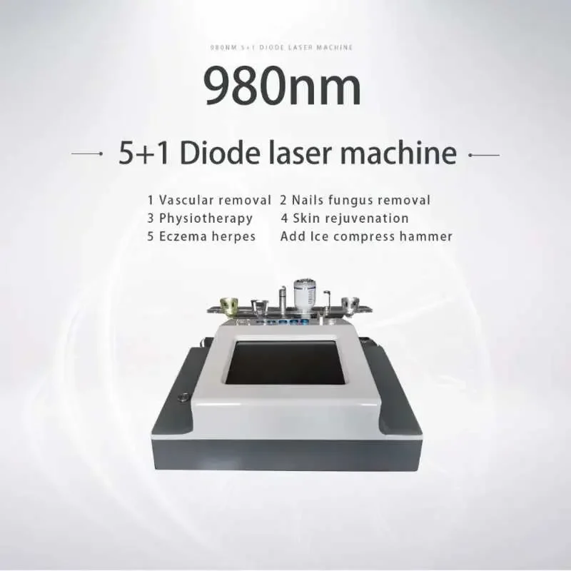 2025 NEW 980Nm Diode Laser Machine 2/4/5/6 IN 1 For Effective Spider Vein And Vascular Removal Nail Commercial USE 6