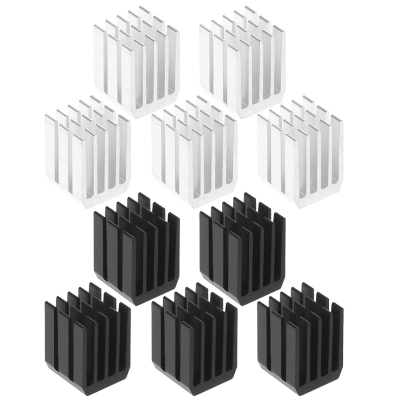 

5 Pieces 9x9x12mm Aluminum Heatsink Block Computer Cooler Electronic Chip Radiator Anodized Fast Cooling Blocks