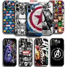 

Marvel Avengers Logo For Apple iPhone 13 12 11 Pro Max Mini X XR XS Max SE 5 5s 6 6S 7 8 Plus Phone Case Back Funda