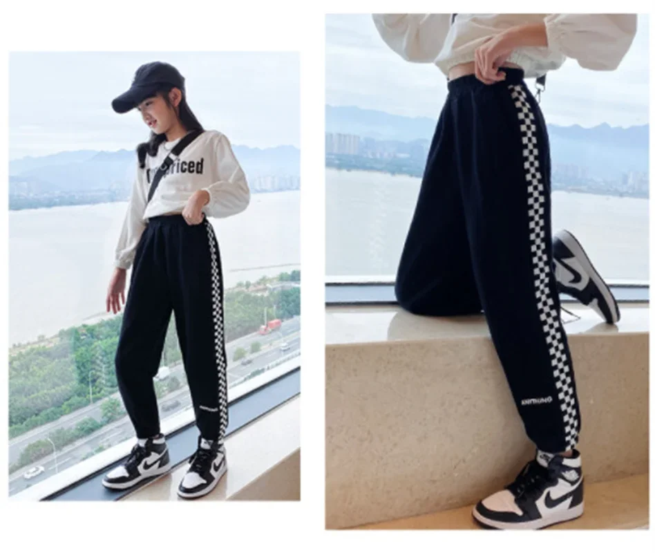 بنطلون جينز طويل فضفاض للأطفال ، بنطلون ضيق للفتيات ، بنطلون أطفال ، ملابس خروج مريحة ، ملابس قطنية ، الربيع ، الخريف ، الربيع ،