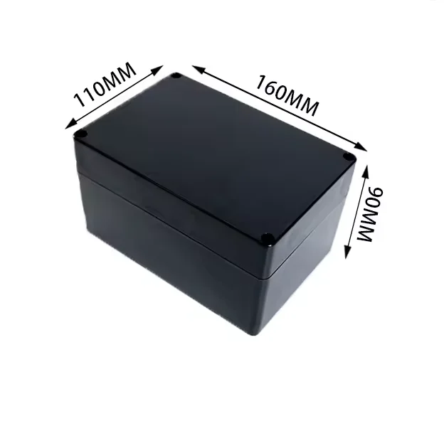 Durable Black Waterproof Junction Box for Electronics & Electrical Projects
