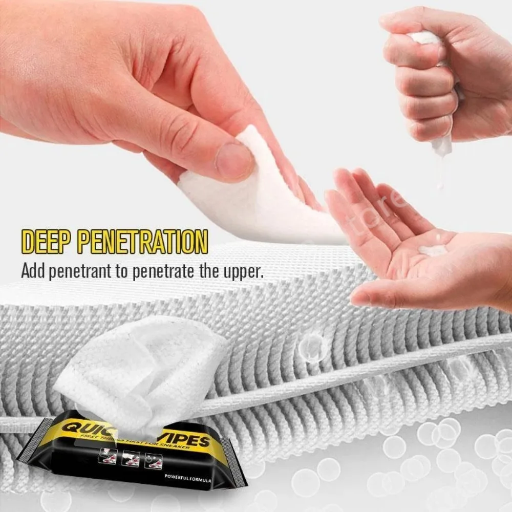 60/12pcs Disposable Shoe Cleaning Wipes Travel Portable No-rinse Fast Cleaning Tools for Sneaker Scrubbing Quick Remove Dirt 4