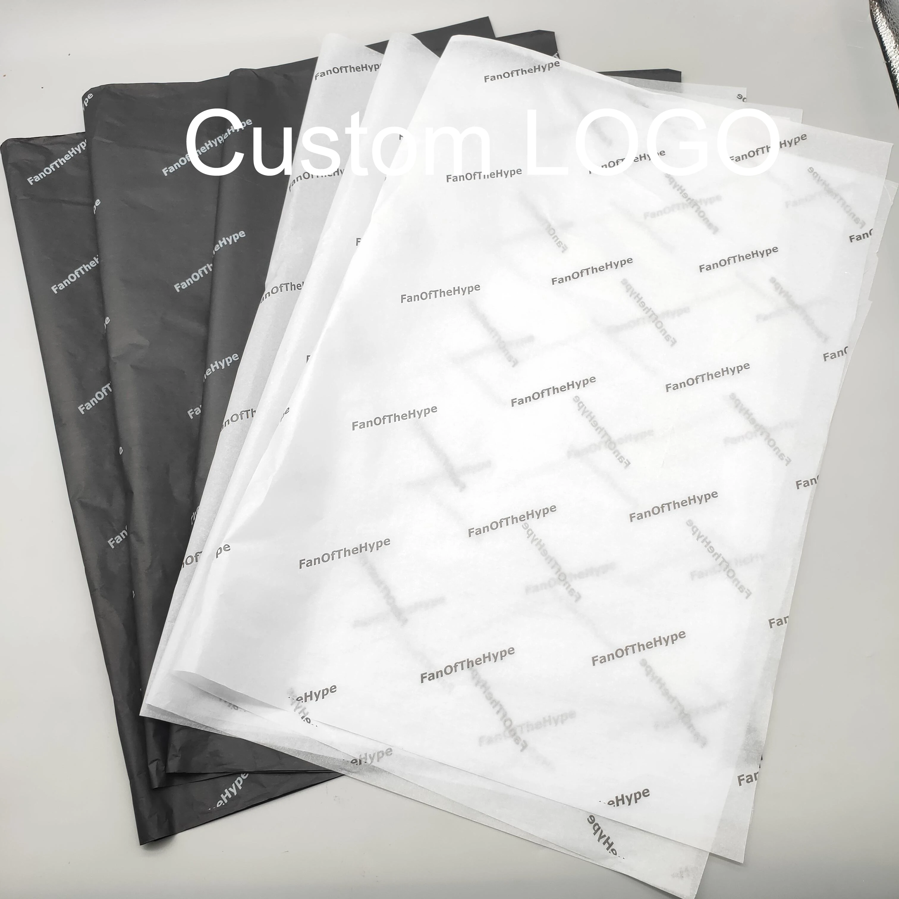 Custom Printed Logo Gift Wrapping Paper Black White Clothing Tissue Paper -  AliExpress