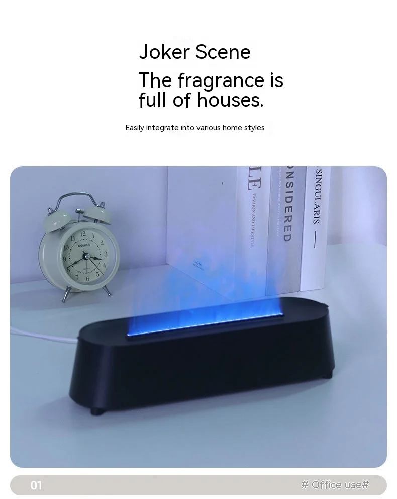 200ml Seven-Color Flame USB Aromatherapy Humidifier with Remote Control Portable Cool Mist Usb Led Change Color Room H2o Air Fir