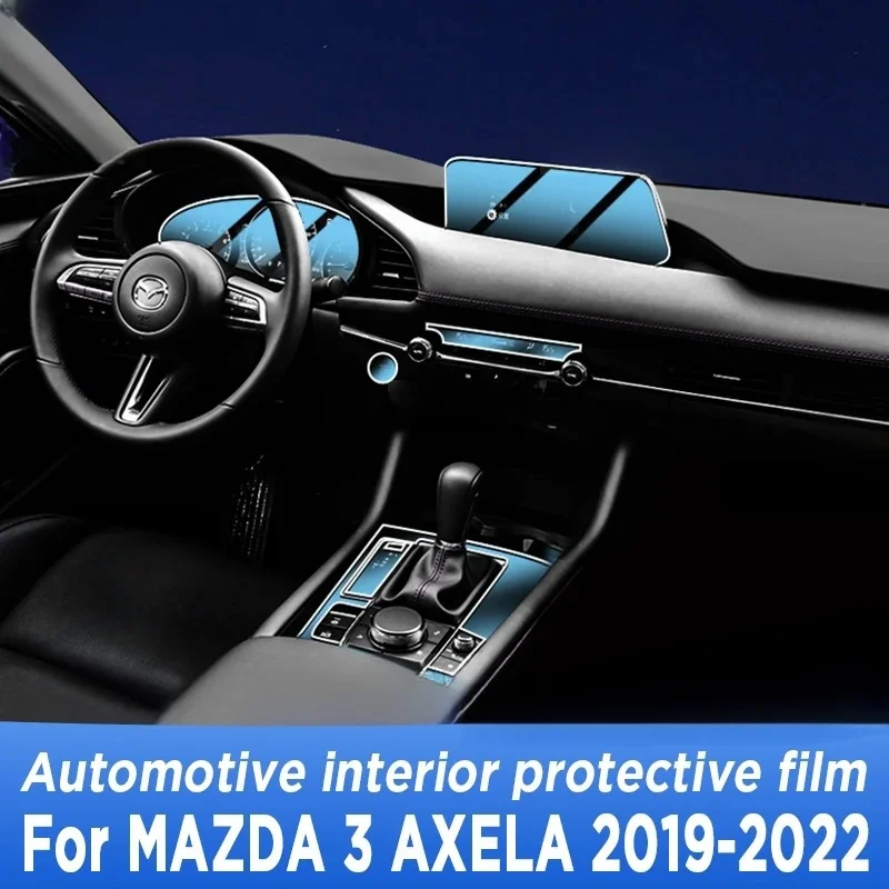 

Центральная консоль салона автомобиля Прозрачная защитная пленка из ТПУ Аксессуары для ремонтной пленки против царапин для MAZDA 3 AXELA 2019-2022