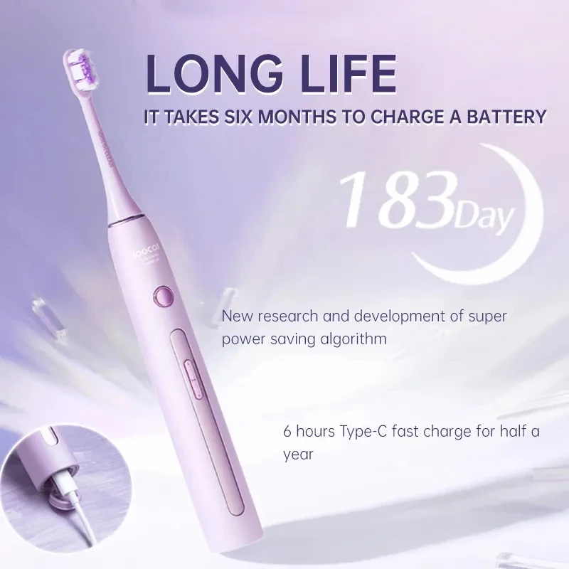 SOOCAS X3 Pro spazzolino elettrico sonico 180 giorni di durata della batteria sterilizzazione UVC ipx7 spazzolino automatico sbiancante impermeabile