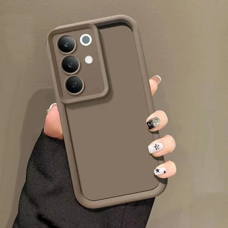 Retro Skin Feel Frosted Armor Frame Shield Square Practical Bumper Phone Case