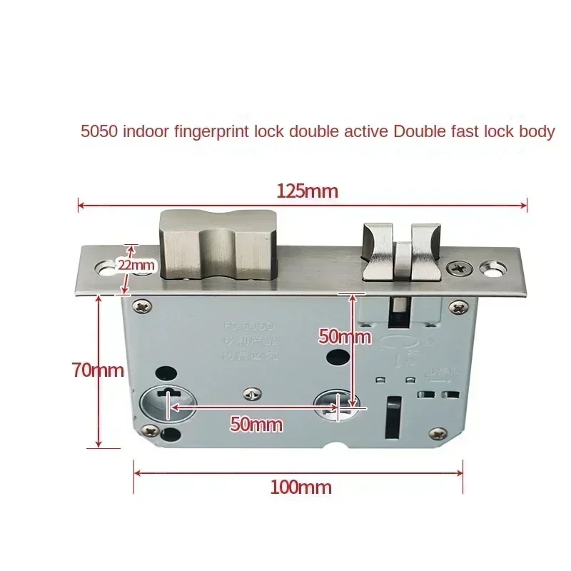 6pcs Metal Stainless Steel Electronic Lock Body 5050 Mortise For Tuya Face Recognition Fingerprint Smart Door Lock