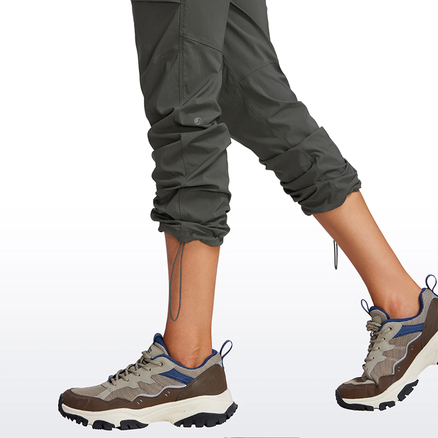 Hiking Pants CRZ YOGA UPF 50+ Women Water Resistant Lightweight Outdoor Athletic Cargo Joggers with 4 Zipper Pockets