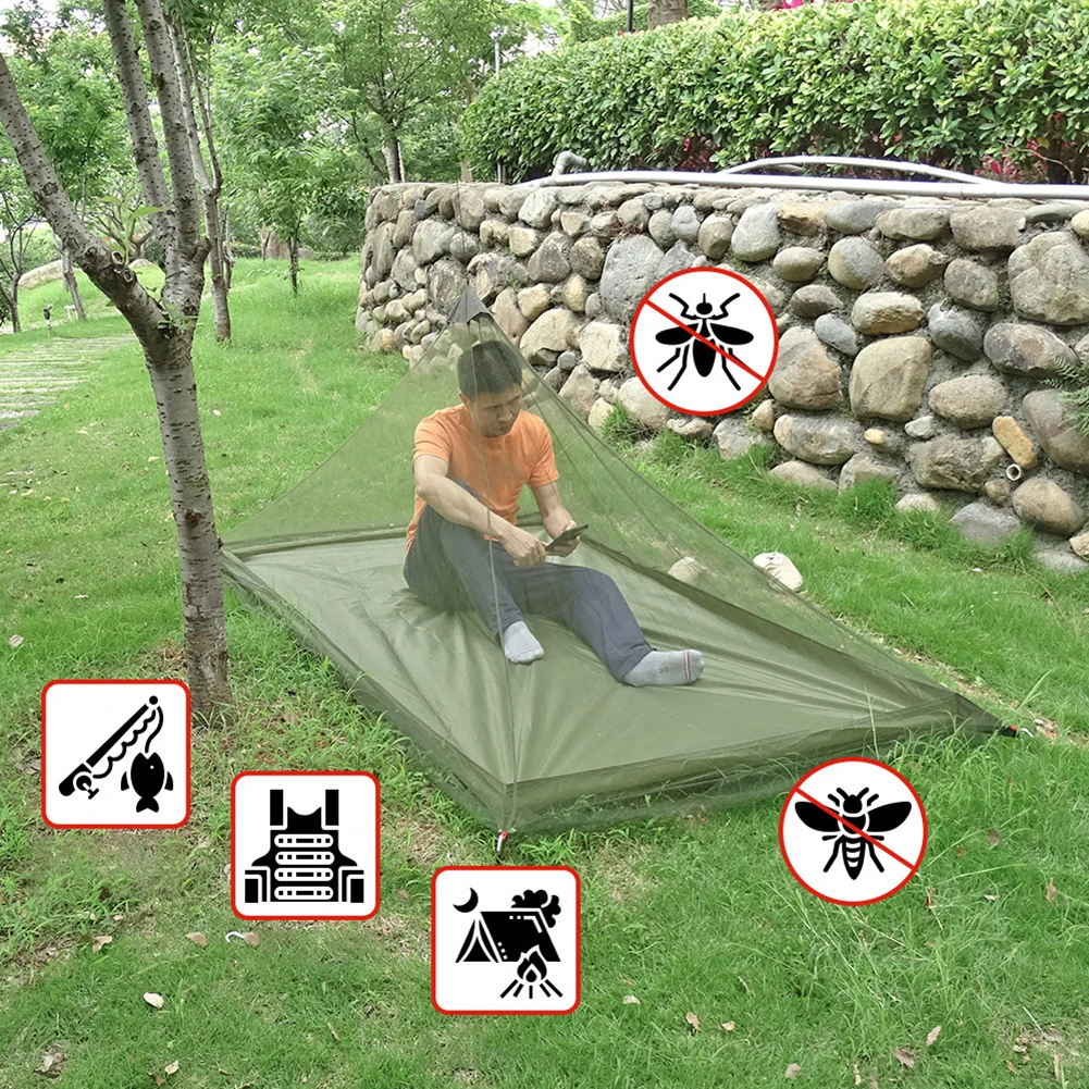 Portable Mosquito Net Outdoor Travel Tent Mosquito Net Camping Hiking Tent  Pyramid Bed Tent - AliExpress