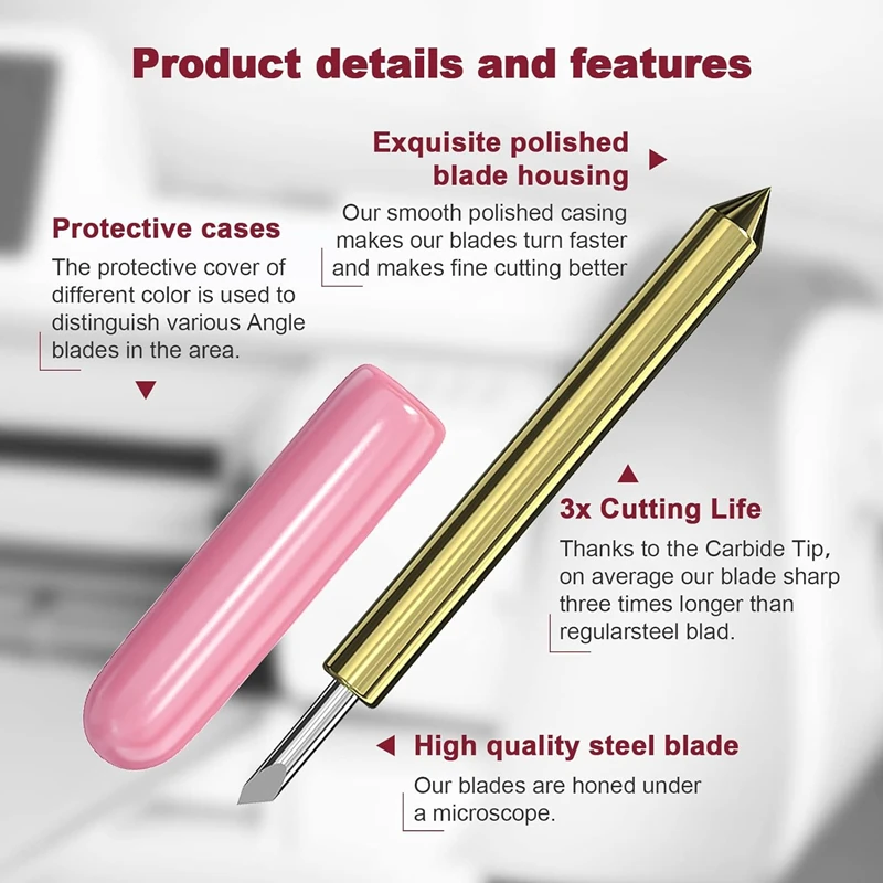 10PCS Replacement Deep Point Cutting Blades for Cricut Maker/Maker